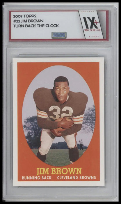Jim Brown football card from the 2007 Topps Turn Back the Clock collection