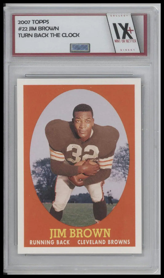 Jim Brown football card from the 2007 Topps Turn Back the Clock collection