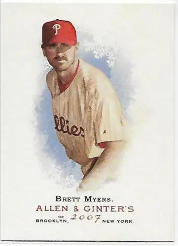 Brett Myers 2007 Topps Allen and Ginter card with original gloss, NM-MT Phillies