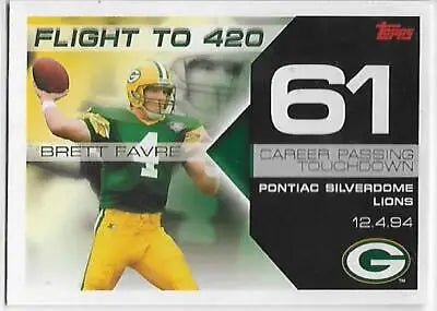 Brett Favre football card from 2007 Topps Brett Favre Collection with original gloss