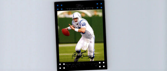 Signed football card of Peyton Manning from 2007 Topps Indianapolis Colts series