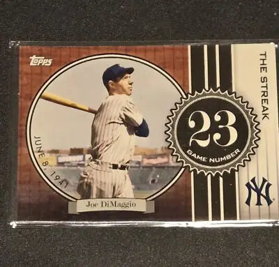 Joe DiMaggio baseball card from 2007 Topps JD23 Joe DiMaggio The Streak collection