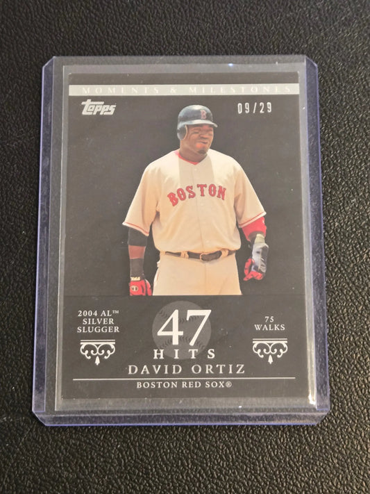 David Ortiz black baseball card 2004 AL Silver Slugger season Ortiz black numbered 09/29