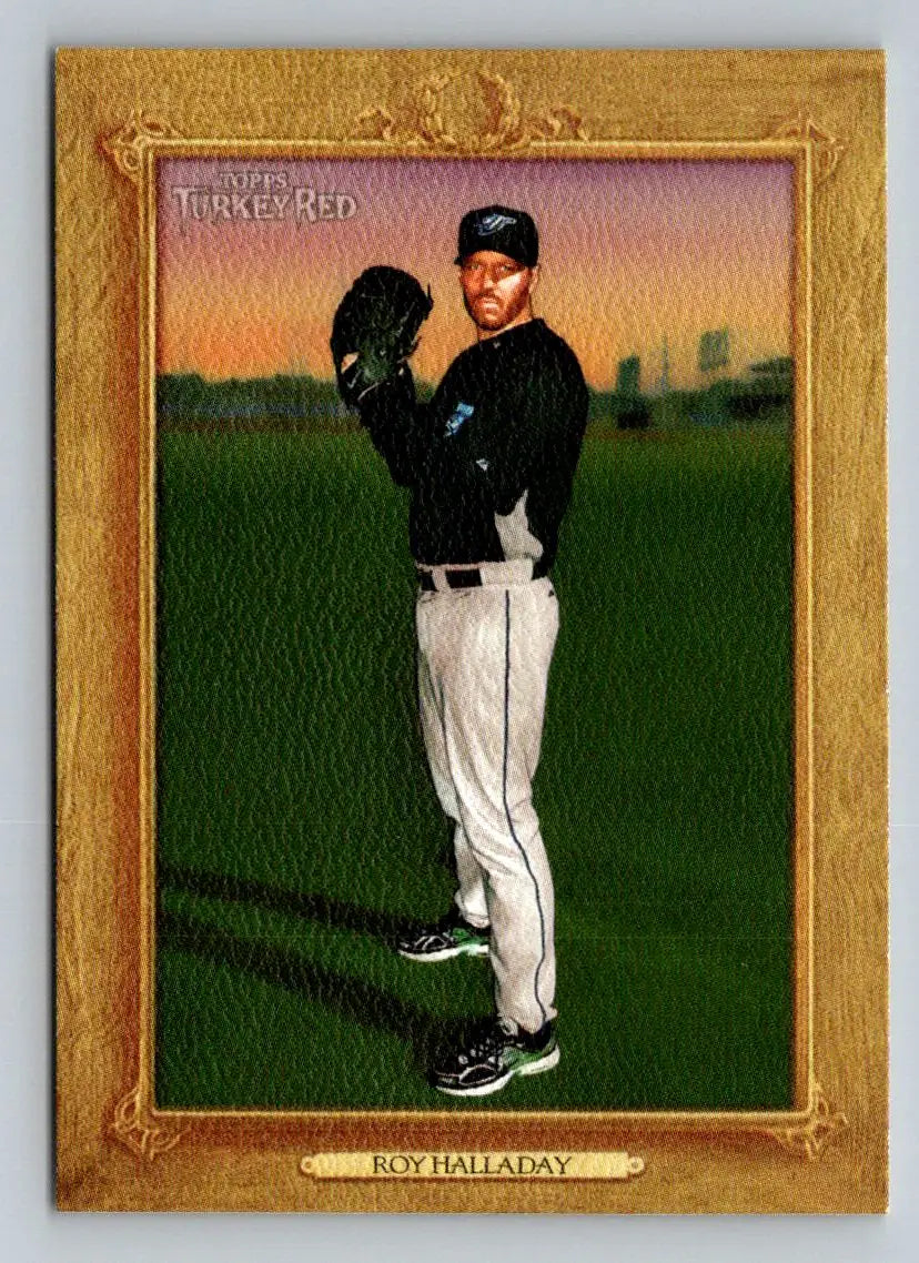 Roy Halladay 2007 Topps Turkey Red #27 baseball card featuring Toronto Blue Jays star