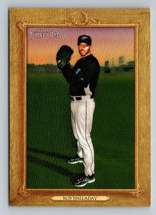 Roy Halladay 2007 Topps Turkey Red #27 baseball card featuring Toronto Blue Jays star