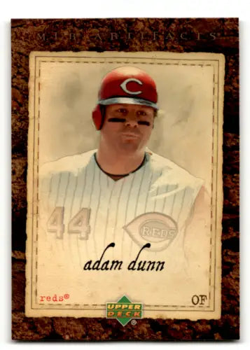 2007 Upper Deck Artifacts Adam Dunn baseball card featuring original gloss from Reds