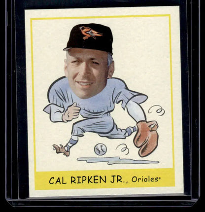 Baseball card of Cal Ripken Jr. in light blue uniform from Upper Deck Goudey