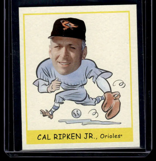 Baseball card of Cal Ripken Jr. in light blue uniform from Upper Deck Goudey