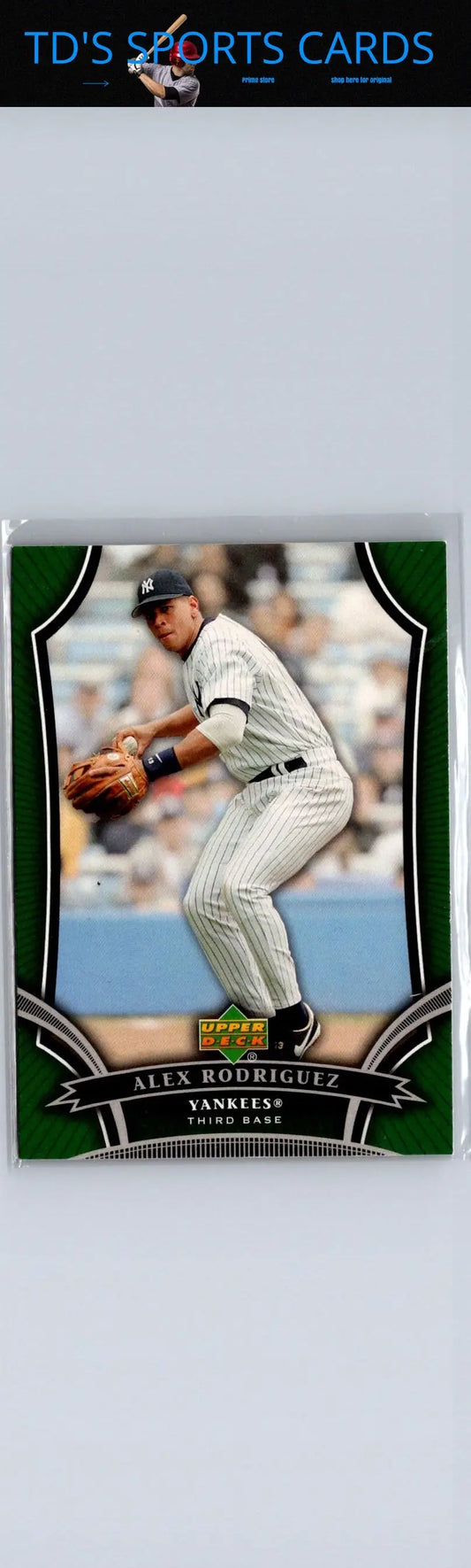 Alex Rodriguez Yankees baseball card from 2007 Upper Deck Holiday Inn collection