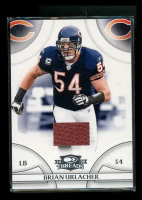 2008 Donruss Threads Brian Urlacher football card with jersey swatch and game-used memorabilia