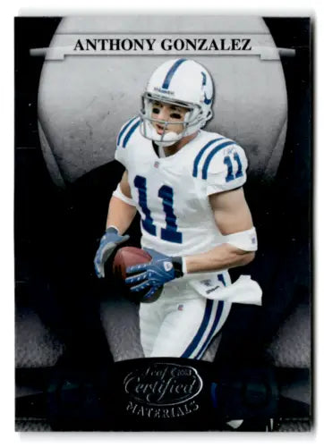 2008 Leaf Certified Football Trading Card of Anthony Gonzalez with original gloss finish
