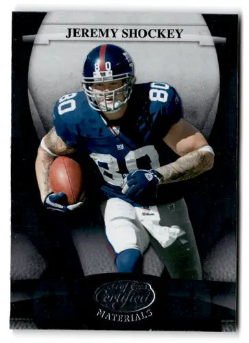 Leaf Certified Jeremy Shockey football card with original gloss from 2008 product