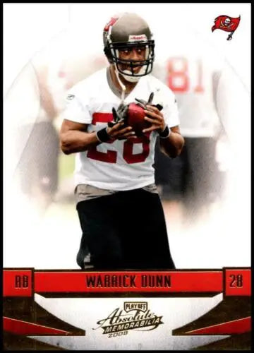 Warrick Dunn football card from 2008 Playoff Absolute featuring original gloss finish