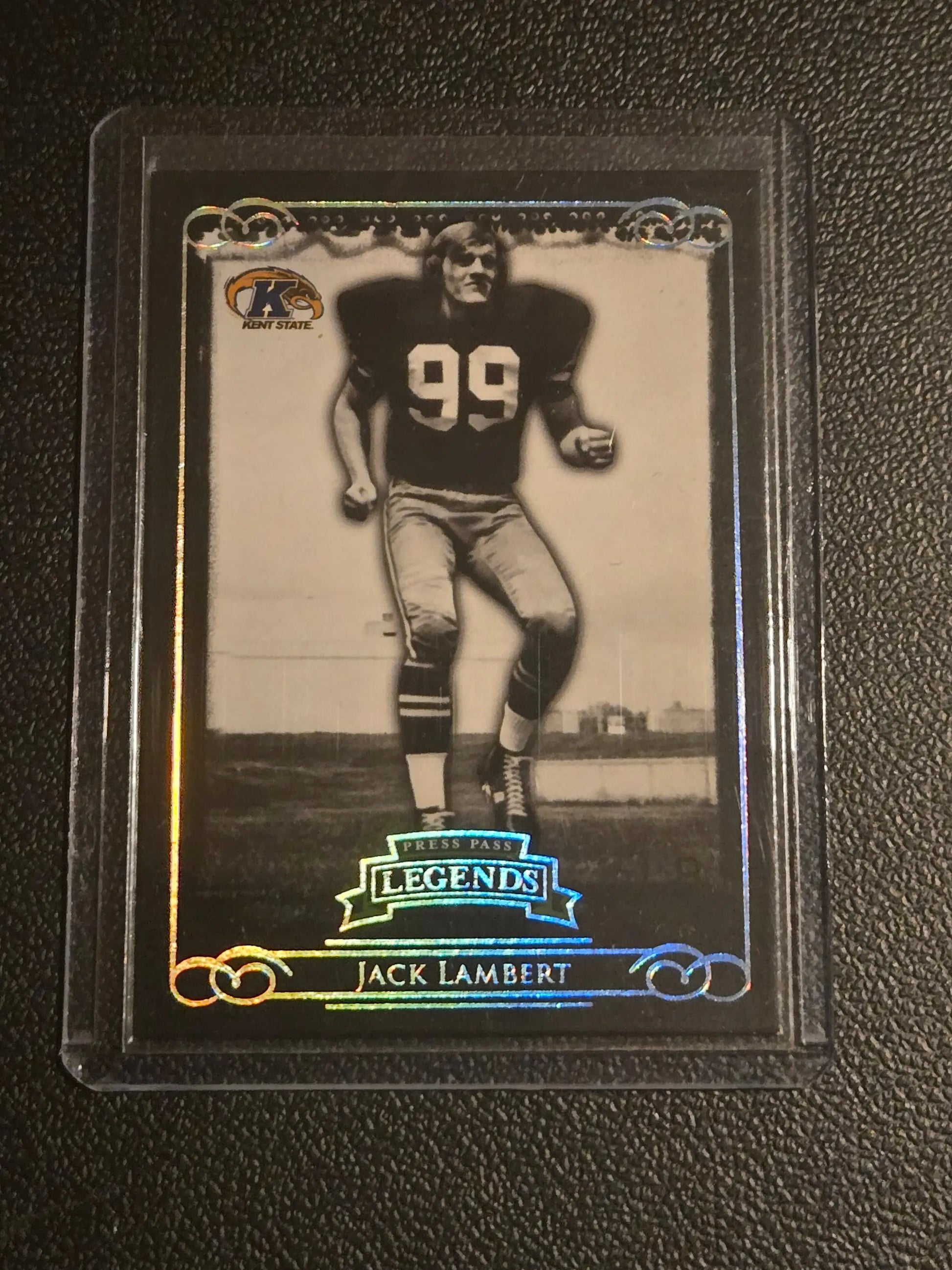 Jack Lambert football trading card in protective sleeve from 2008 Press Pass Legends #65a