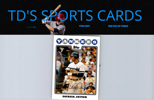 Derek Jeter baseball card featuring 2008 Topps #455 Derek Jeter Gold Foil