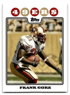 Frank Gore football card from 2008 Topps #85, ideal for trading cards collectors