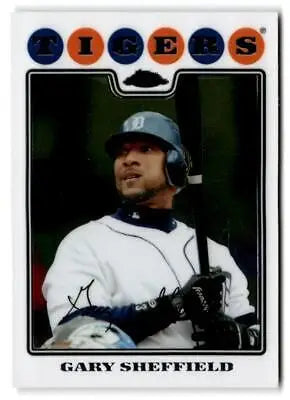 2008 Topps Chrome #162 Gary Sheffield trading card showcasing the MLB star