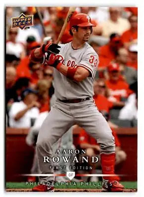 Aaron Rowand 2008 Upper Deck #199 trading card featuring the MLB star