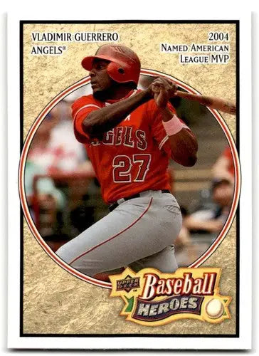 Vladimir Guerrero baseball card from 2008 Upper Deck Baseball Heroes series