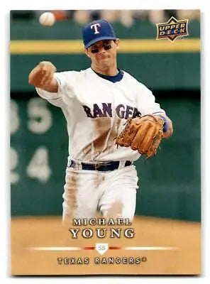 Michael Young baseball card from 2008 Upper Deck First Edition trading cards collection