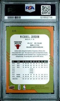 2008 Upper Deck MVP Michael Jordan #245 Basketball PSA 9