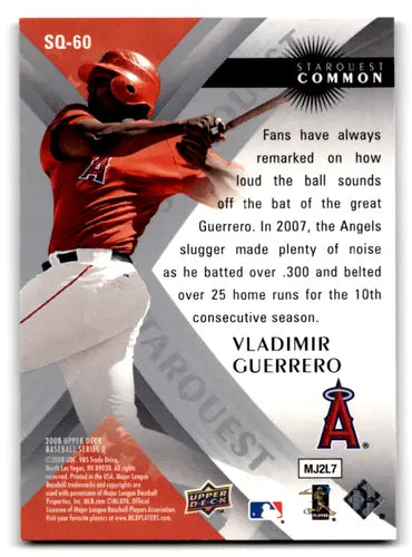 Vladimir Guerrero baseball card from 2008 Upper Deck Starquest series