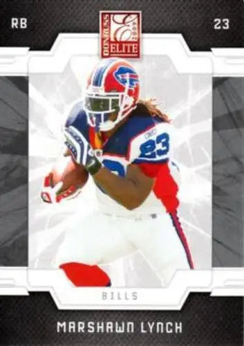 2009 Donruss Elite Marshawn Lynch football card with original gloss from Bills ID 4664