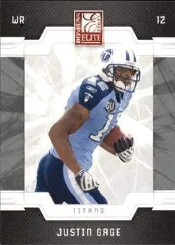Football trading card 2009 Donruss Elite #95 Justin Gage NM-MT Titans original gloss