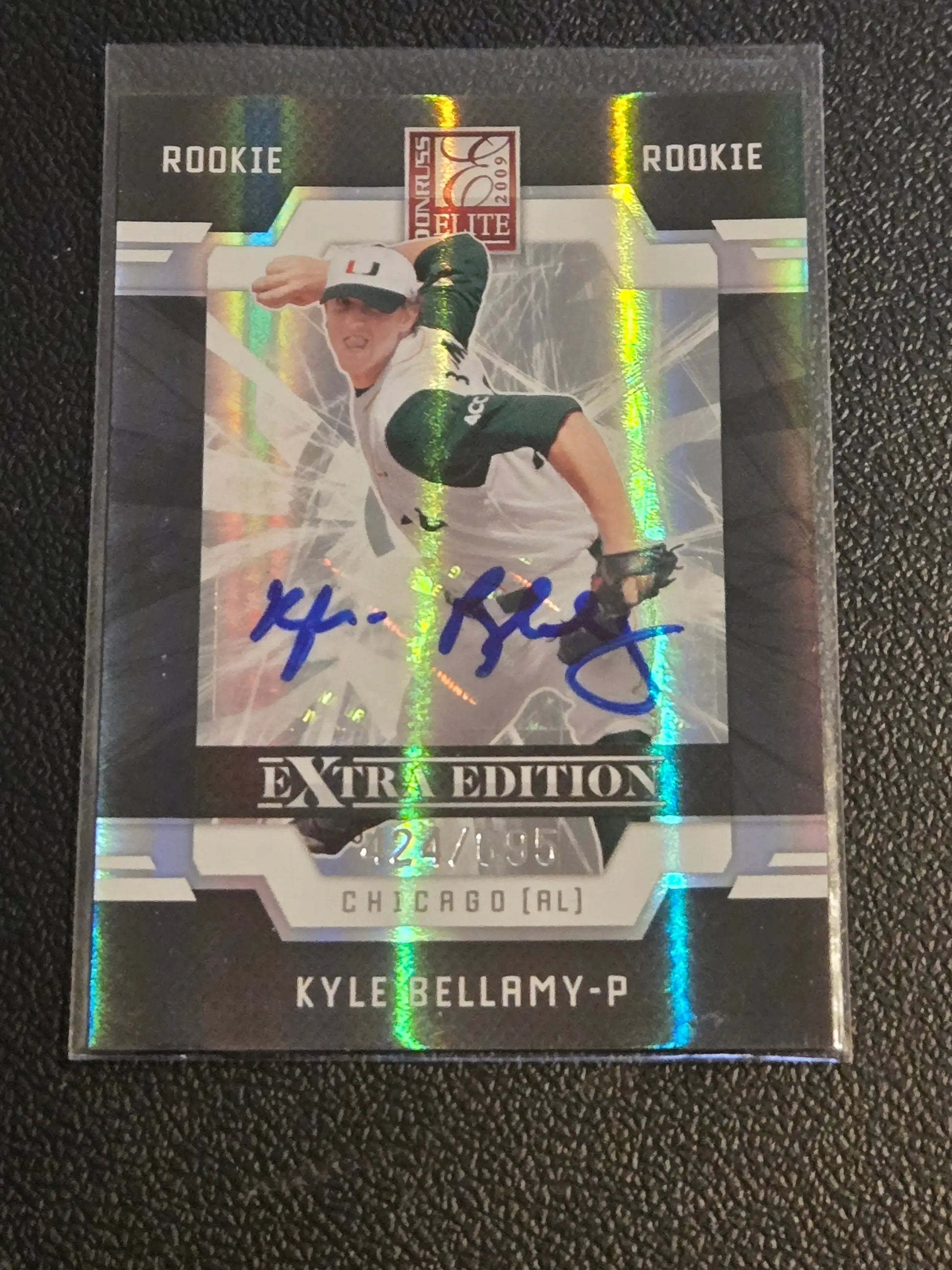 Kyle Bellamy autographed rookie baseball card from 2009 Donruss Elite Extra Edition