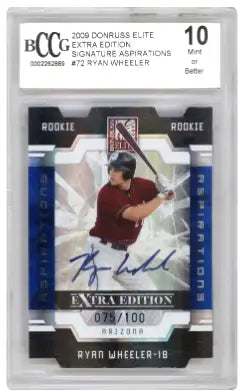 2009 Donruss Elite Extra Signature Aspirations Ryan Wheeler #72 075/100 BCCG 10