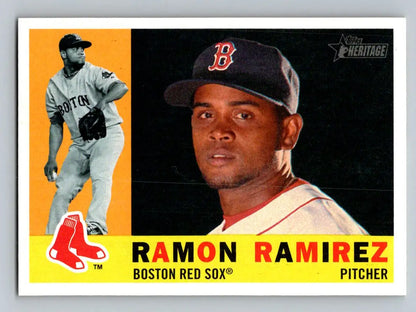 Ramon Ramirez 2009 Topps Heritage baseball card featuring Boston Red Sox player