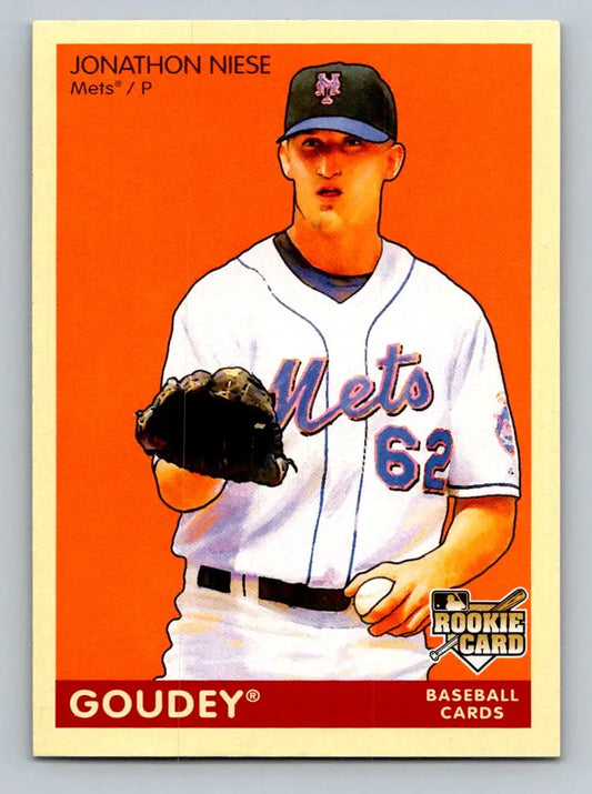 Jonathon Niese 2009 Upper Deck Goudey #124 New York Mets Rookie Baseball Card