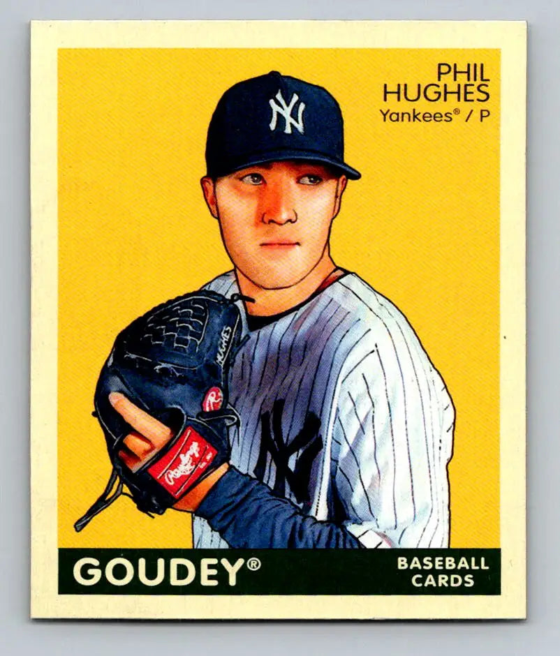Phil Hughes baseball card from 2009 Upper Deck Goudey Mini Green New York Yankees
