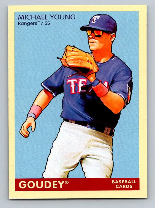 2009 Upper Deck Goudey #191 Michael Young Texas Rangers baseball card