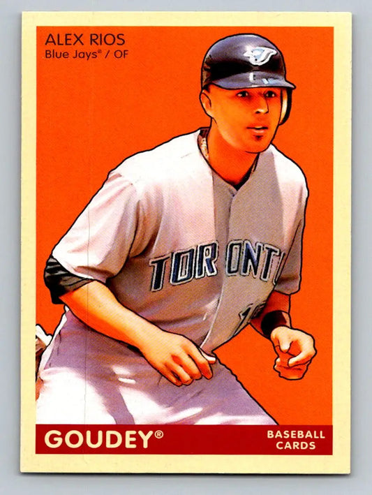 Alex Rios baseball card from 2009 Upper Deck Goudey featuring Toronto Blue Jays
