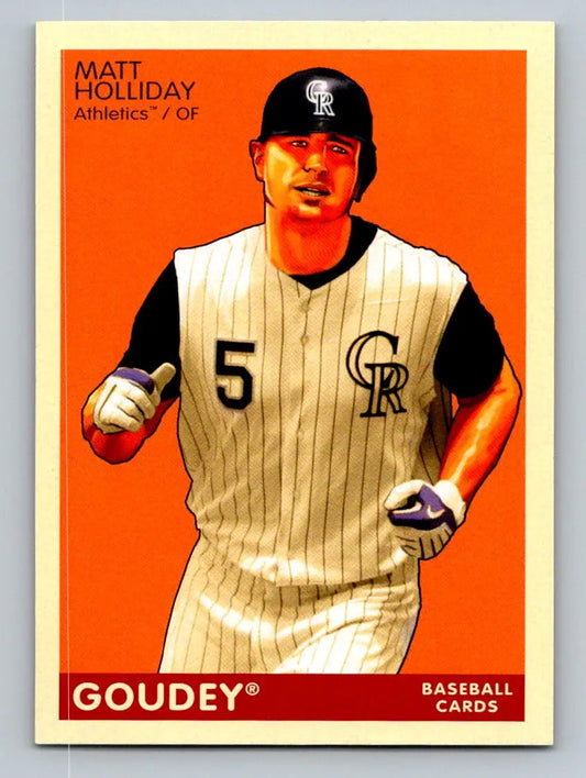 Matt Holliday 2009 Upper Deck Goudey #68 baseball card for Oakland Athletics fans