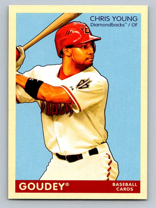 Chris Young baseball card from Upper Deck Goudey #7 featuring Arizona Diamondbacks player