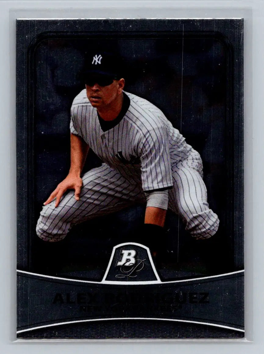 Alex Rodriguez 2010 Bowman Platinum #92 baseball card showcasing New York Yankees star