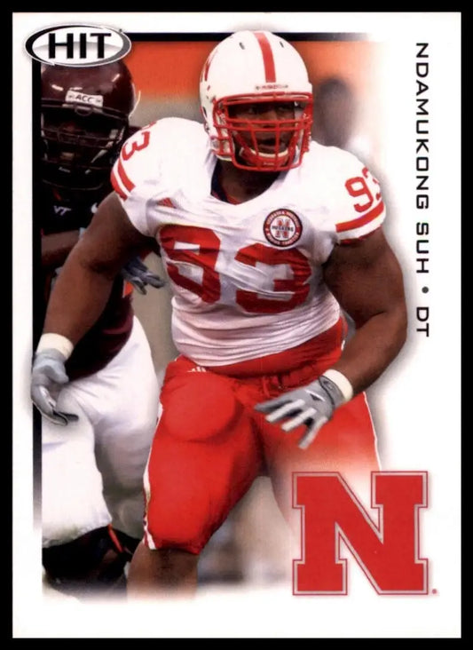 2010 SAGE Hit Ndamukong Suh #77 Rookie Nebraska Cornhuskers Football Card NFL - Football Card