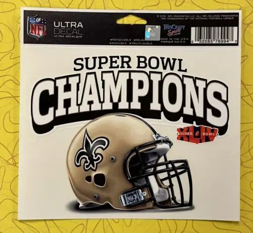 New Orleans Saints Super Bowl Champion 5x7 Ultra Decal by Wincraft for fans