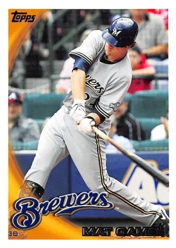 Original gloss baseball card of Mat Gamel NM-MT from 2010 Topps #151