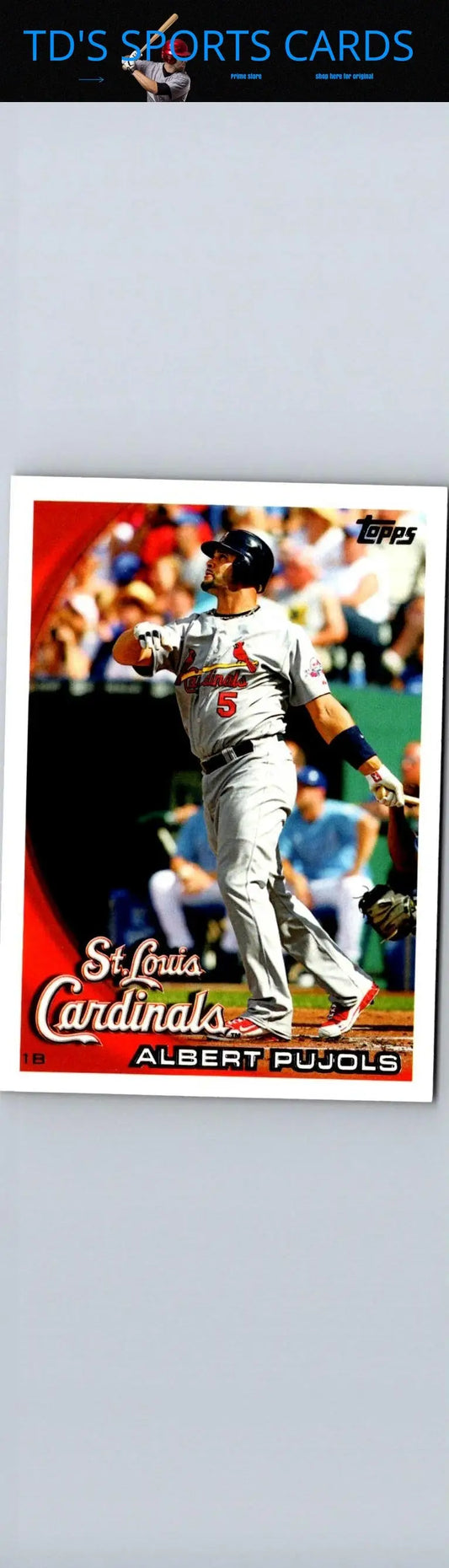 2010 Topps St. Louis Cardinals #STL1 Albert Pujols baseball card collectible item