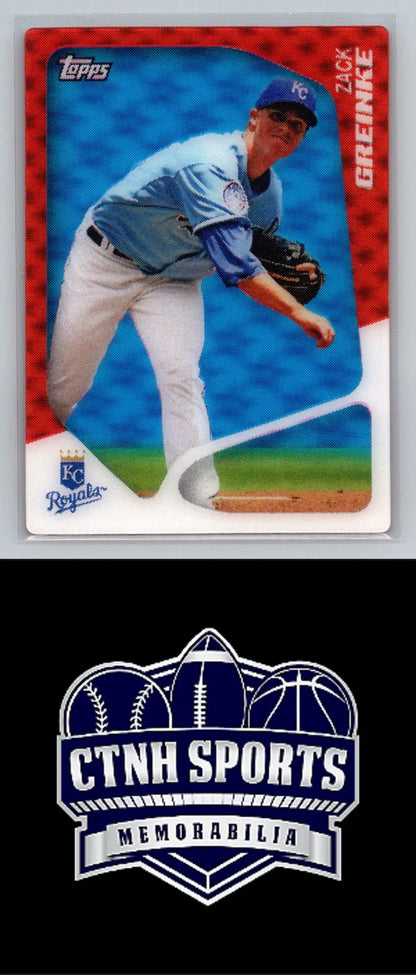 Zack Greinke 2010 Topps T19 baseball card featuring Kansas City Royals star player