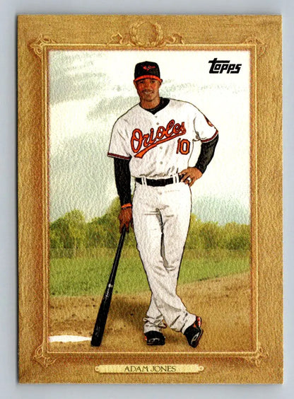 Adam Jones baseball card from 2010 Topps Update TR104 Turkey Red Baltimore Orioles