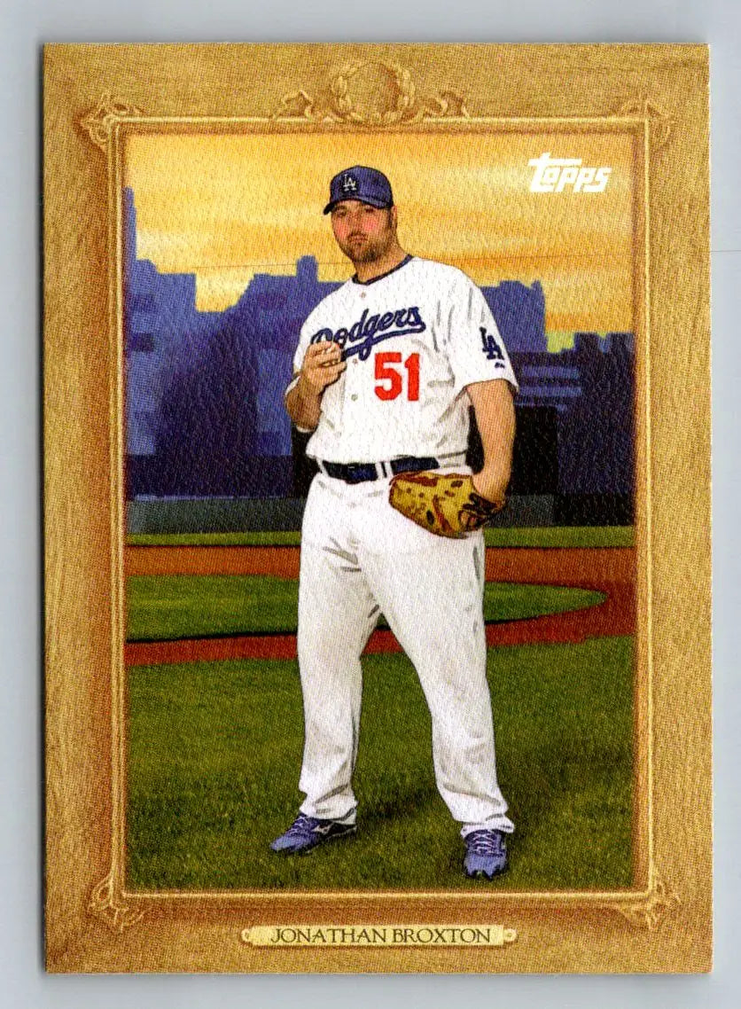 Jonathan Broxton Turkey Red card from 2010 Topps Update #TR116 Los Angeles Dodgers