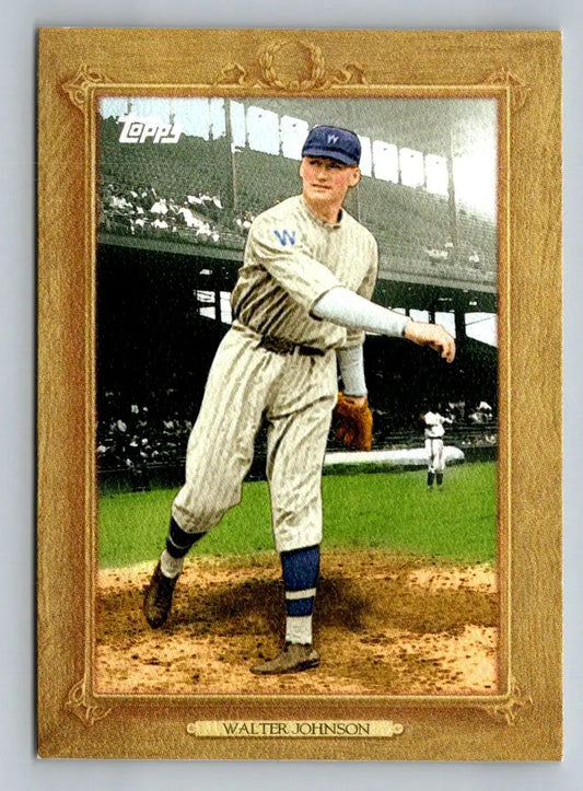 Vintage 2010 Topps Update TR137 Walter Johnson Turkey Red Washington Senators baseball card