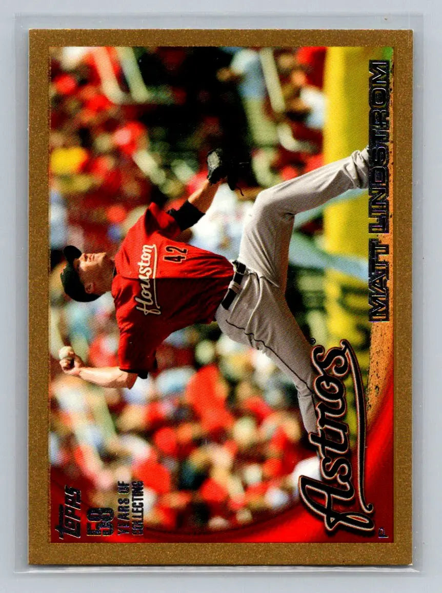 Matt Lindstrom Gold 2010 Topps Update #US-174 Houston Astros Baseball Card
