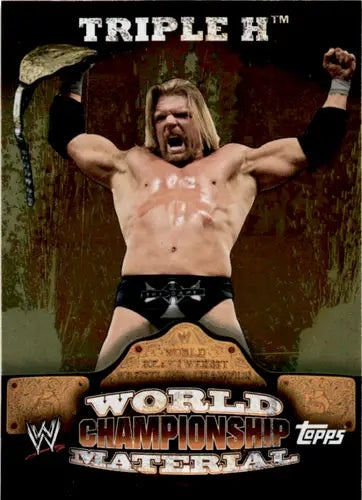 Topps World Championship Material Triple H wrestling card 2010 Topps World Championship