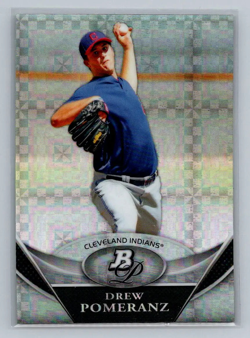 Drew Pomeranz baseball card, 2011 Bowman Platinum BPP50 Prospects X-Fractors Cleveland Indians