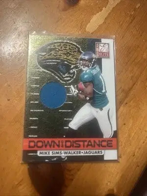 2011 Donruss Elite Down and Distance Jerseys Mike Sims-Walker trading card 286/299